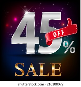 45% off, 45 sale discount hot sale with special offer- vector EPS10