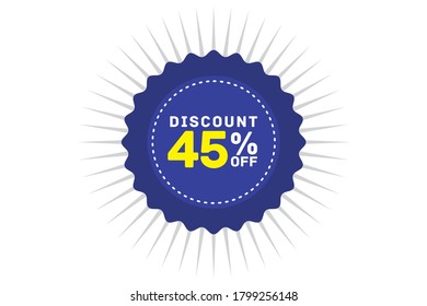 45 percent discount blue color,sticker sale, tage shop