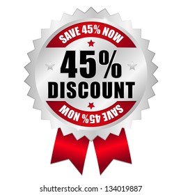 45 percent discount button
