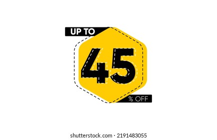 45 por ciento descuento ilustración vectorial, 45 por ciento fuera del vector de venta, 45 por ciento fuera de abstracto