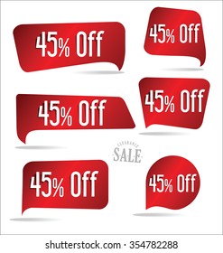 45 percent off red sticker collection