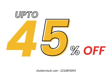 up to 45 percent Vector Template, upto 45 percent off offer template vector