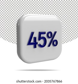 procesado 3D de 45 %, transparente