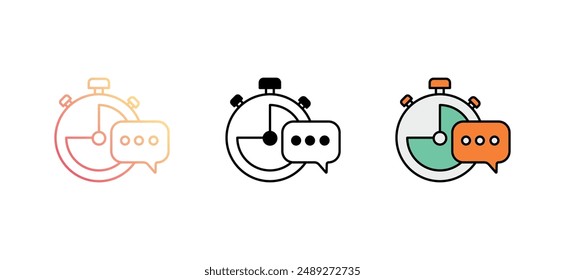 45 Seconds icon design with white background stock illustration