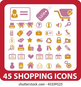 45 shopping icons. vector