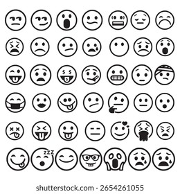 45 Ícones emojis de rosto sorridente