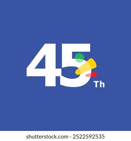 45 Th Anniversary Celebration Number Collection Design Fun