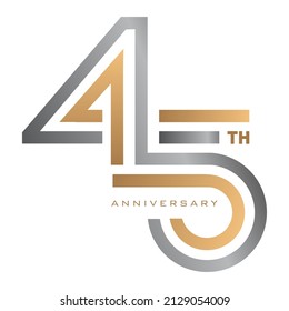 45 Th Celebrating Anniversary Logo Vector