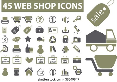 45 web shop icons. vector
