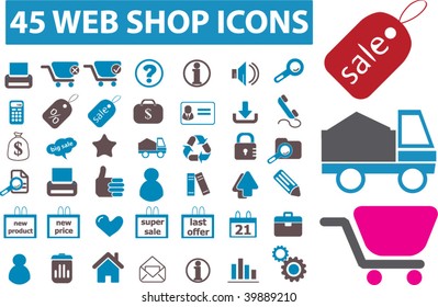 45 web shop icons. vector