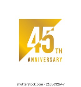 45 Jahre Jubiläumsdesign-Vorlage. Vektorgrafik