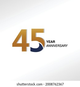 45 Year Anniversary Logo Vector Template Design Illustration