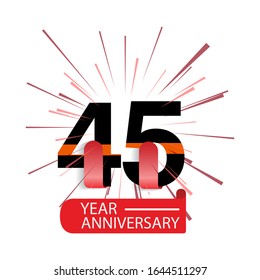 45 Jahre alte Vektorillustration - Vorlagendesign-Illustration