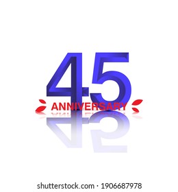45 Jahre alte Vektor Template Design Illustration
