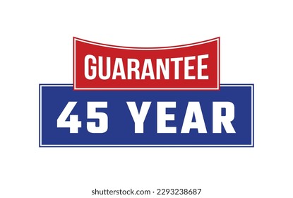 45 Year Guarantee Seal Vector