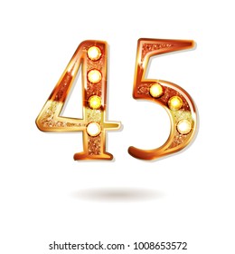 45 years anniversary celebration design. Vector illustration