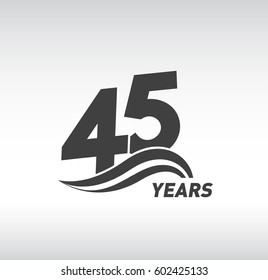 45 Years Anniversary Celebration Design