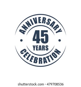 45 years anniversary celebration logo