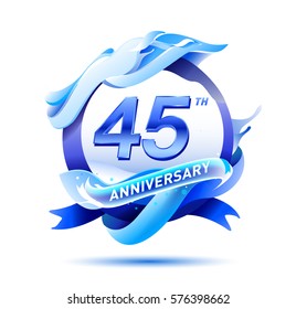 45 years anniversary celebration logo