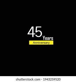 45 Years Anniversary Celebration Vector Template Design Illustration