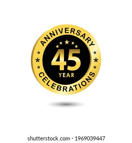 45-jährige Jubiläumsfeier Vektor Template Design Illustration