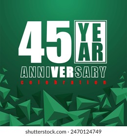 45 Years anniversary elebration vetor template design illustration