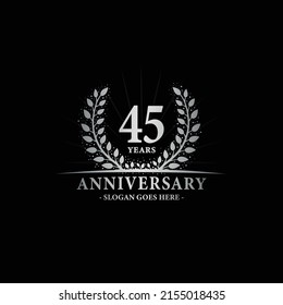 45 Years Anniversary Logo Vector Illustration Stock Vector (Royalty ...