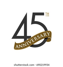 45 Years Anniversary Vector Template Illustration Design. Vector EPS 10.