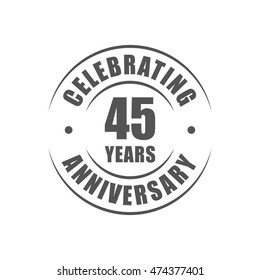 45 years celebrating anniversary logo