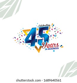 45 Years Celebration Logo Design