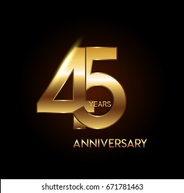 43rd Anniversary Celebration Logotype Colored Shiny Stock Vector ...
