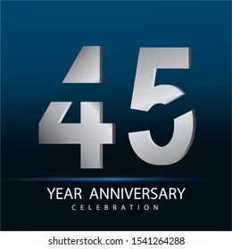 45 years silver anniversary logo celebration