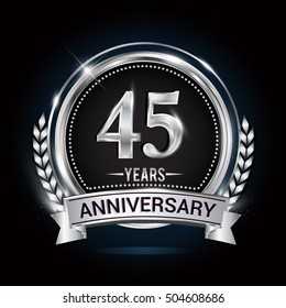 Celebrating 15 Years Anniversary Logo Silver Stock Vector (Royalty Free ...