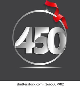 450 Year Anniversary Logo Vector Template Design Illustration