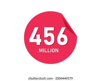 456 million texts on the white background