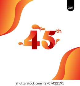 45-jähriges Jubiläums-Logo, Twist Ribbons Logo