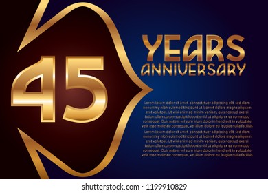 45th Anniversary numbers. background for anniversary