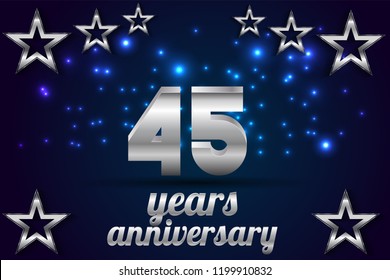 45th Anniversary numbers. background for anniversary