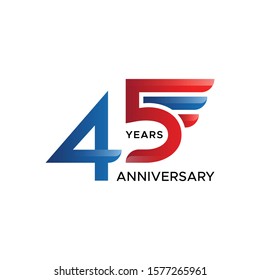 45th anniversary wing concept vector