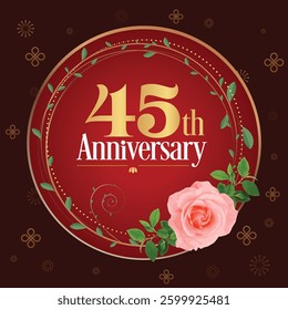 45th Years Anniversary Celebration Design