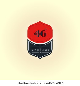 46 Anniversary logo design template
