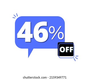 46 % Rabatt bei blauem 3D-Gedanken-Blasendesign 