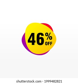 46 discount, Sales Vector badges for Labels, , Stickers, Banners, Tags, Web Stickers, New offer. Discount origami sign banner