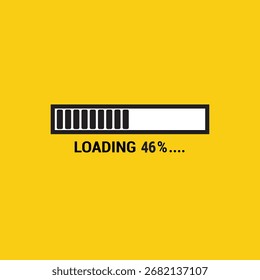 46% carregando ilustrações de design de vetor de ícone