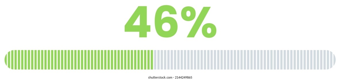 46% Loading. 46% progress bar Infographics vector, 46 Percentage ready to use for web design ux-ui