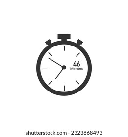 46 minutes timers Clocks, Timer 46 min icon.