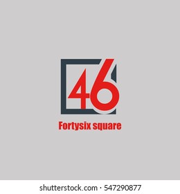 46 Number logo design vector element