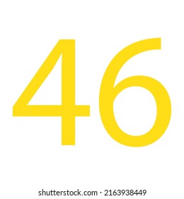 46 NUMBER SIMPLE CLIP ART VECTOR ILLUSTRATION