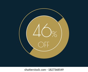 Banner de 46% OFF, oferta de descuento del 46%