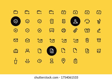 46 Office vector icon set
